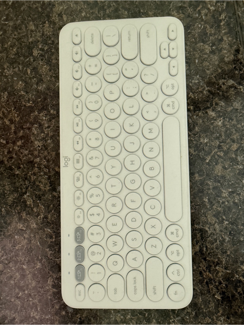 Logitech K380 Multi-Device Bluetooth Keyboard for Mac, Off White